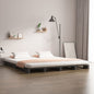 Cama de palets de madera maciza de pino 135x190 cm