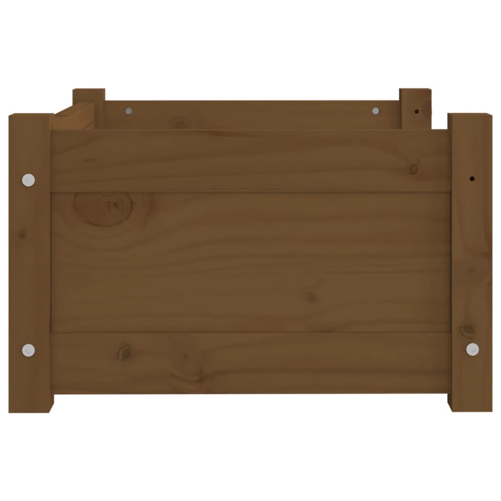 Cama para perros madera maciza pino marrón miel 55,5x45,5x28 cm