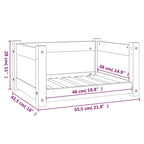 Cama para perros madera maciza pino marrón miel 55,5x45,5x28 cm