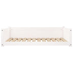 Cama para perros madera maciza de pino blanco 105,5x75,5x28 cm