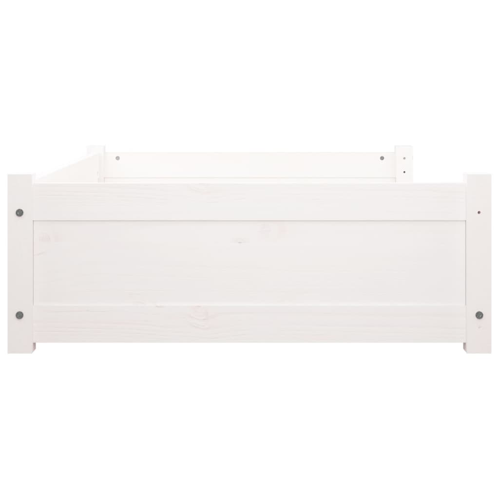 Cama para perros madera maciza de pino blanco 105,5x75,5x28 cm
