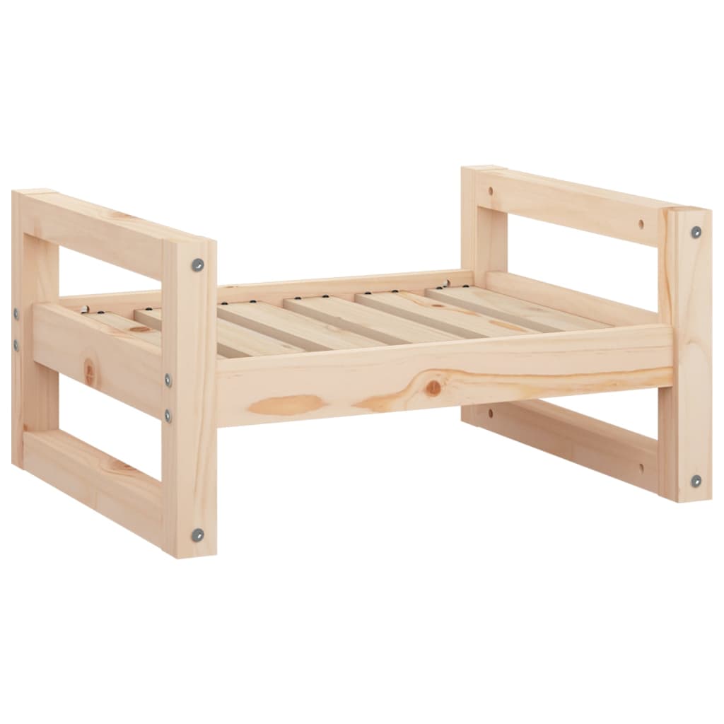 Cama para perros madera maciza de pino 55,5x45,5x28 cm