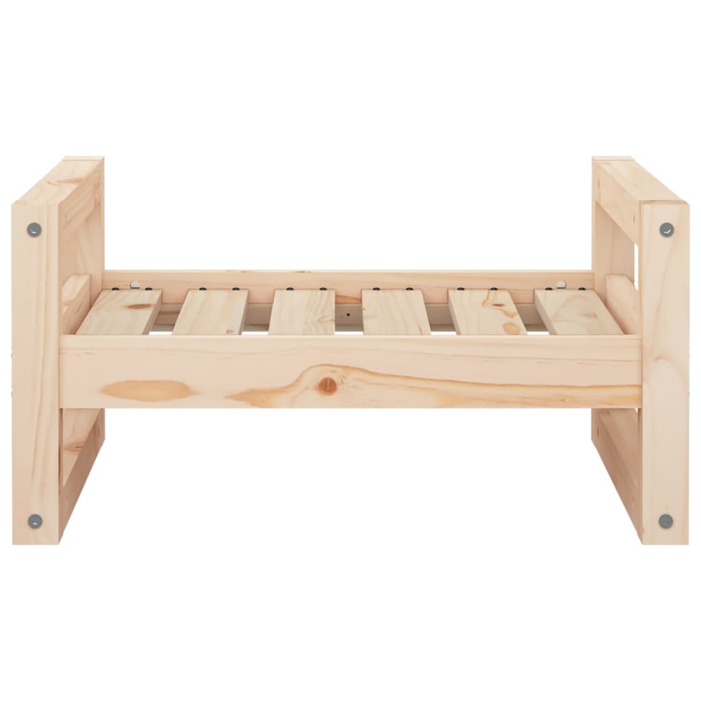 Cama para perros madera maciza de pino 55,5x45,5x28 cm