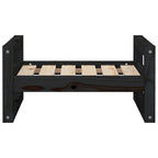 Cama para perros madera maciza de pino negro 55,5x45,5x28 cm