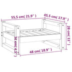 Cama para perros madera maciza de pino negro 55,5x45,5x28 cm
