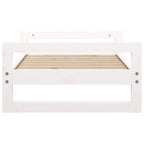 Cama para perros madera maciza de pino blanco 75,5x55,5x28 cm