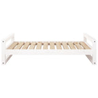 Cama para perros madera maciza de pino blanco 105,5x75,5x28 cm