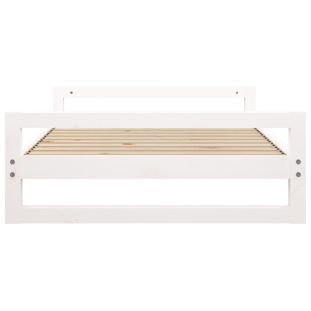 Cama para perros madera maciza de pino blanco 105,5x75,5x28 cm