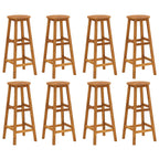 Taburetes de barra de cocina 8 unidades madera maciza acacia