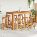 Taburetes de barra de cocina 8 unidades madera maciza acacia