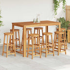 Taburetes de barra de cocina 8 unidades madera maciza acacia