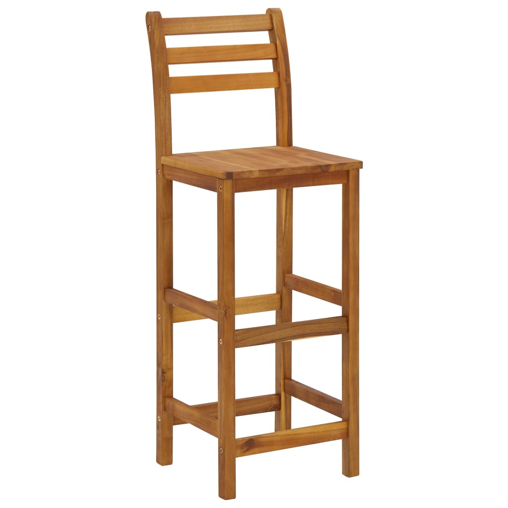 Taburetes de barra de cocina 8 unidades madera maciza acacia