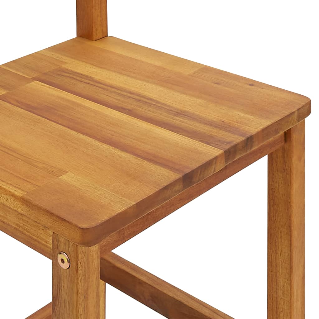 Taburetes de barra de cocina 8 unidades madera maciza acacia