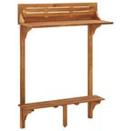 Juego muebles de bar de balcón 3 piezas madera maciza de acacia