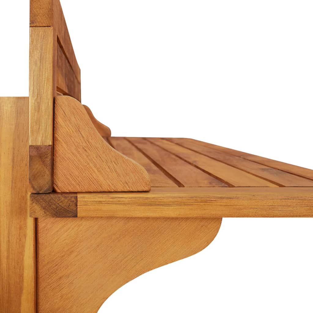Juego muebles de bar de balcón 3 piezas madera maciza de acacia