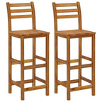 Juego muebles de bar de balcón 3 piezas madera maciza de acacia