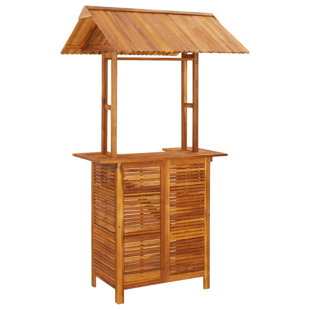 Juego muebles de bar de jardín 3 piezas madera maciza de acacia