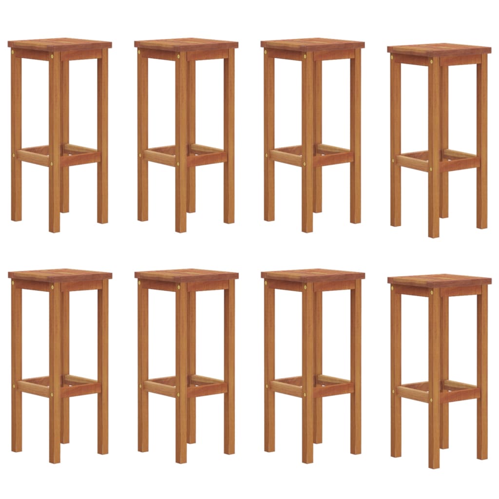 Juego muebles de bar de jardín 9 piezas madera maciza de acacia