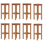 Juego muebles de bar de jardín 9 piezas madera maciza de acacia