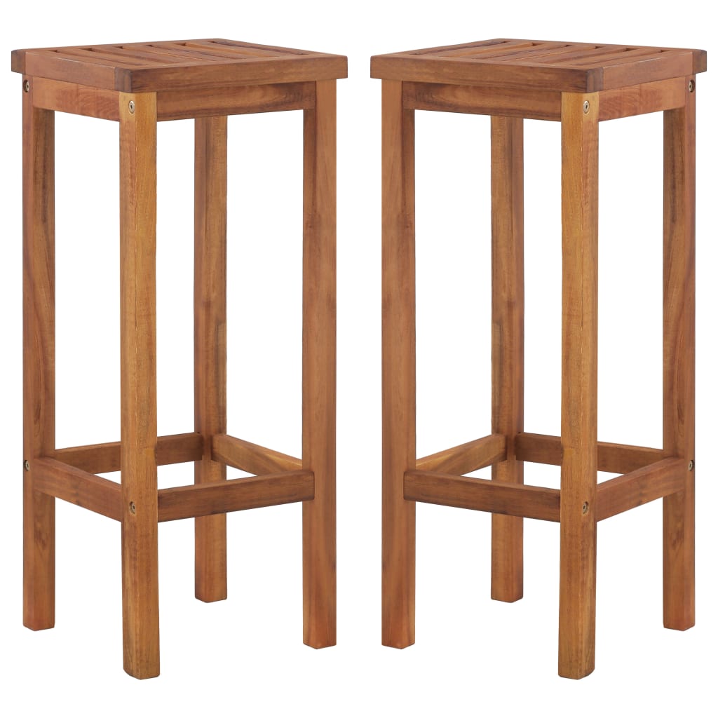 Juego muebles de bar de jardín 9 piezas madera maciza de acacia