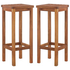 Juego muebles de bar de jardín 9 piezas madera maciza de acacia