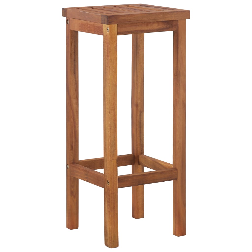 Juego muebles de bar de jardín 9 piezas madera maciza de acacia