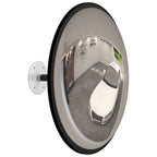 Espejo de tráfico convexo para interiores, acrílico negro Ø40 cm