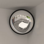 Espejo de tráfico convexo para interiores, acrílico negro Ø40 cm
