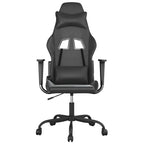 Silla gaming con masaje cuero sintético negro