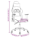 Silla gaming con masaje cuero sintético negro
