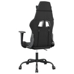 Silla gaming con masaje cuero sintético negro