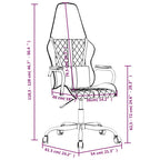 Silla gaming con masaje cuero sintético azul y negro