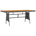 idaXL Juego de comedor de jardín 7 piezas ratán sintético gris