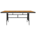 idaXL Juego de comedor de jardín 7 piezas ratán sintético gris