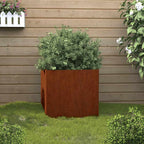 Jardinera acero blanco 32x29x75 cm