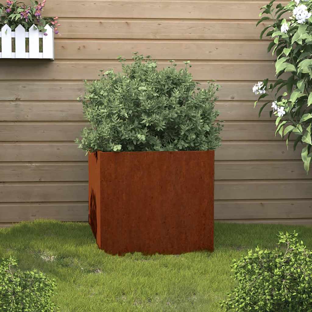 Jardinera acero blanco 32x29x75 cm