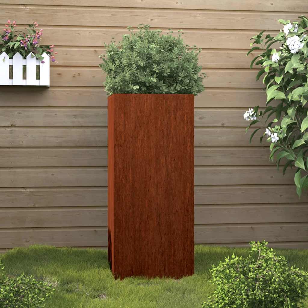 Jardinera acero blanco 32x29x75 cm