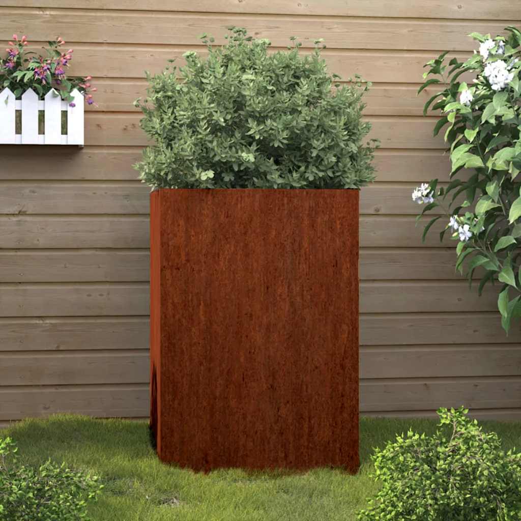 Jardinera acero blanco 32x29x75 cm