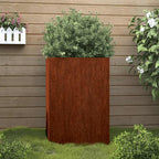 Jardinera acero blanco 32x29x75 cm