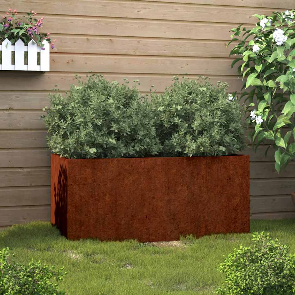 Jardinera acero blanco 32x29x75 cm