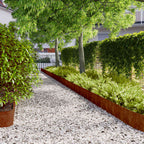 Bordes césped 10 uds acero laminado frío verde oliva 10x103 cm