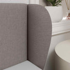 Oreja de cabecero Taupé 40 x 23 x 6 cm tela