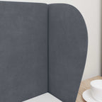 Oreja de cabecero Gris Tenue 40 x 23 x 6 cm Terciopelo