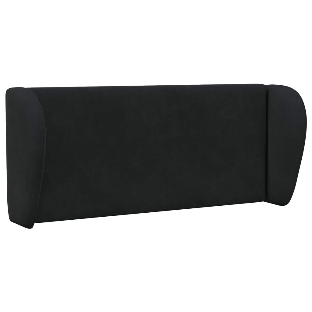Oreja de cabecero Negro 40 x 23 x 6 cm Terciopelo