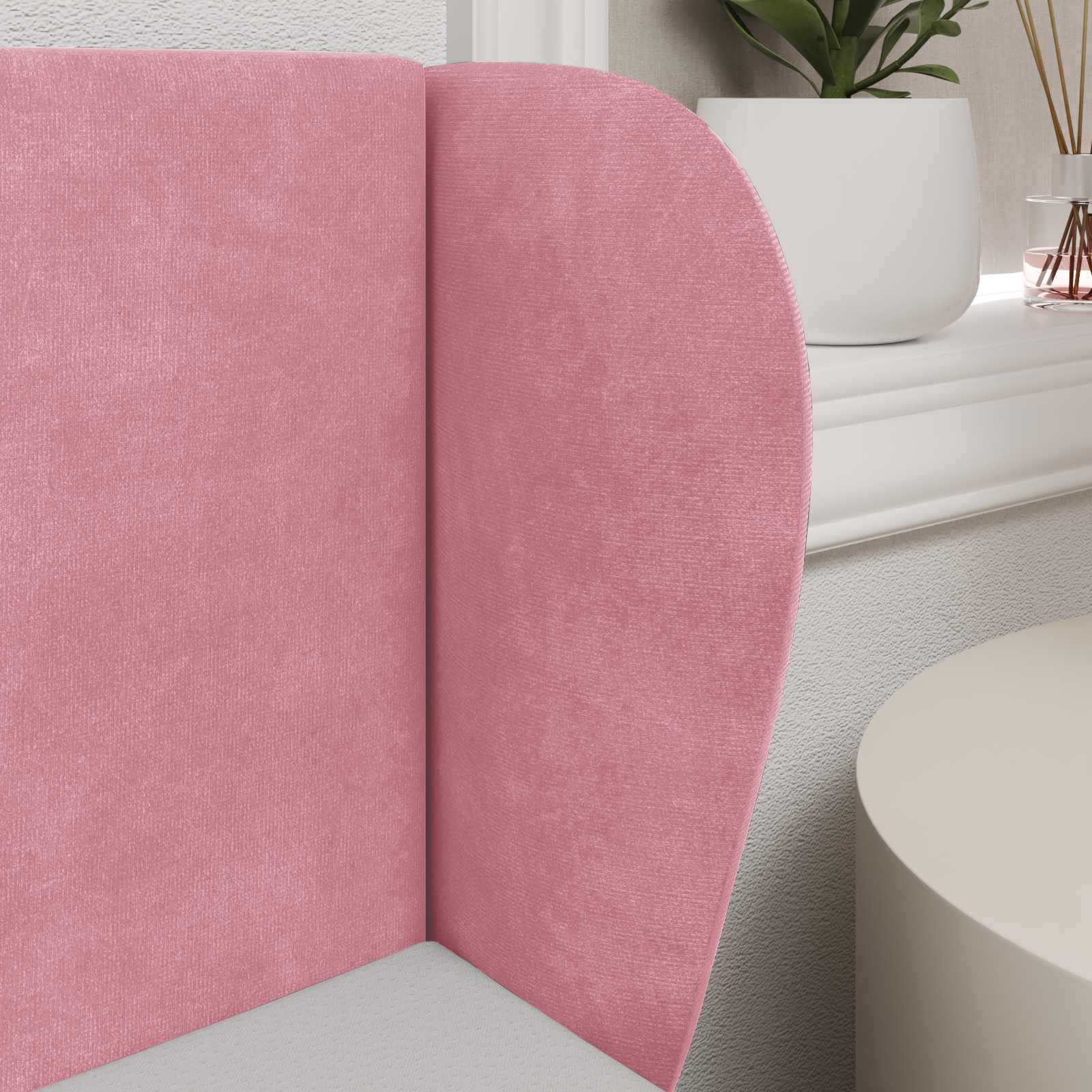 Oreja de cabecero Rosa 40 x 23 x 6 cm Terciopelo