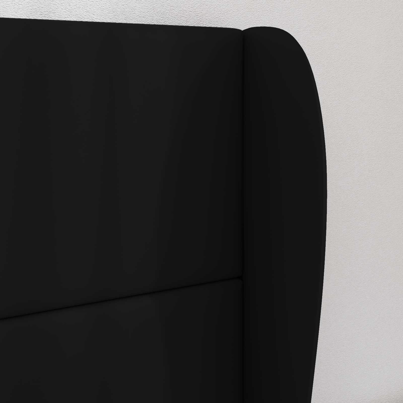 Oreja de cabecero Negro 80 x 23 x 6 cm PVC