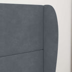 Oreja de cabecero Gris Tenue 80 x 23 x 6 cm Terciopelo