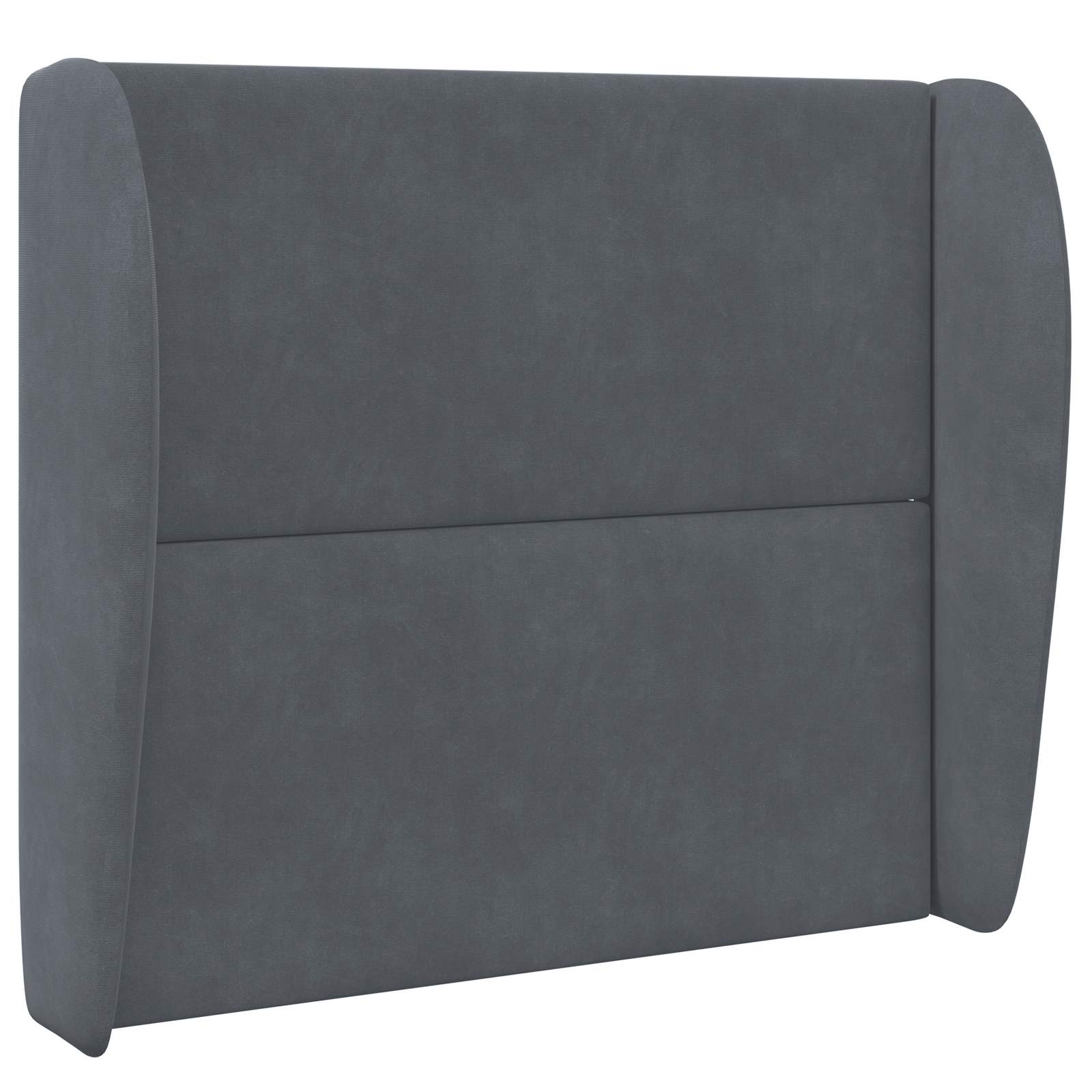 Oreja de cabecero Gris Tenue 80 x 23 x 6 cm Terciopelo