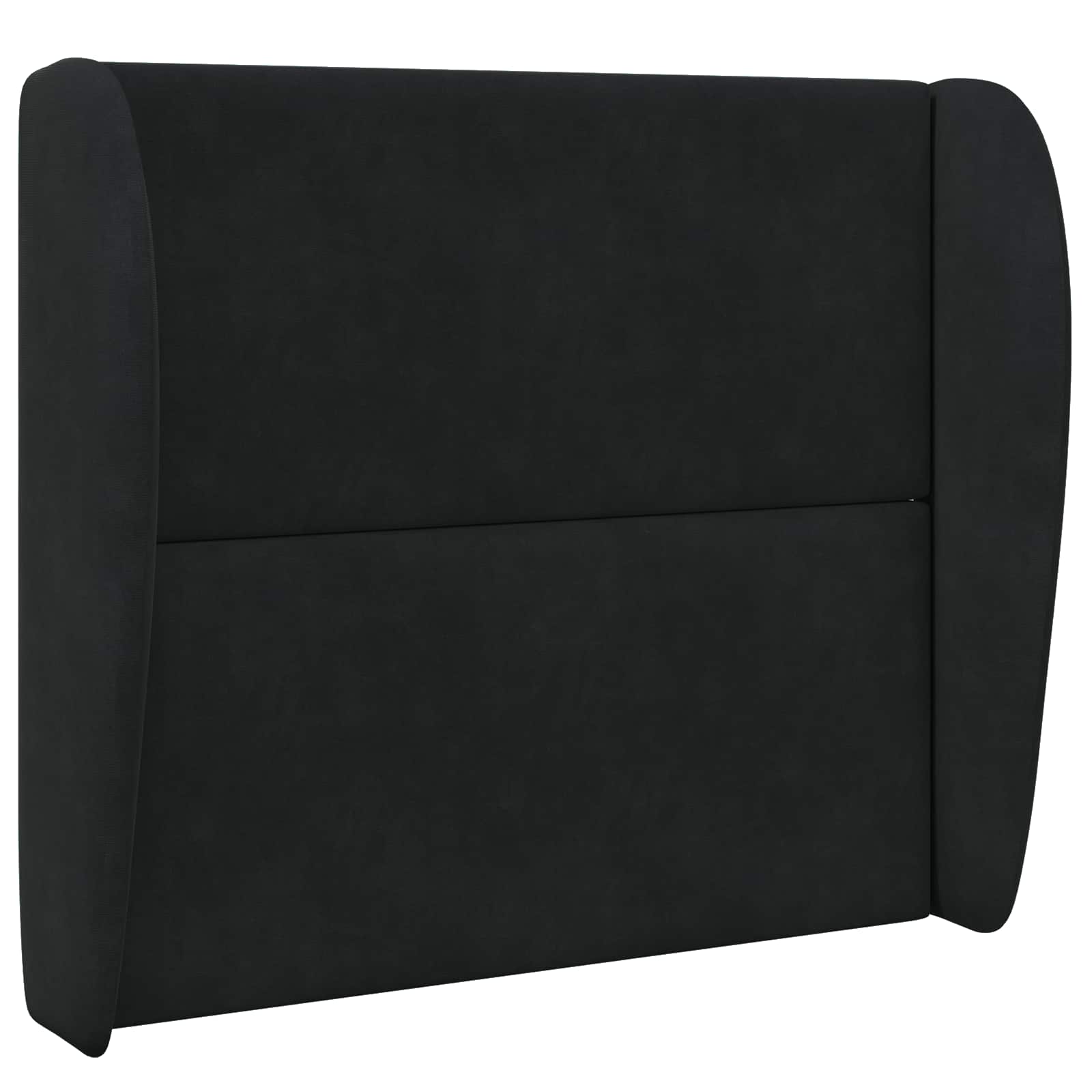 Oreja de cabecero Negro 80 x 23 x 6 cm Terciopelo