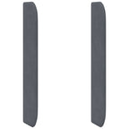 Oreja de cabecero Gris 80 x 16 x 4 cm Terciopelo
